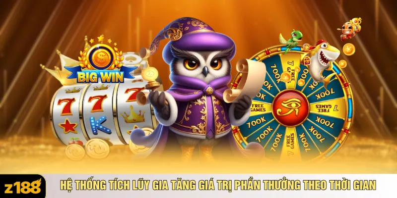 Hệ thống tích lũy gia tăng giá trị phần thưởng theo thời gian